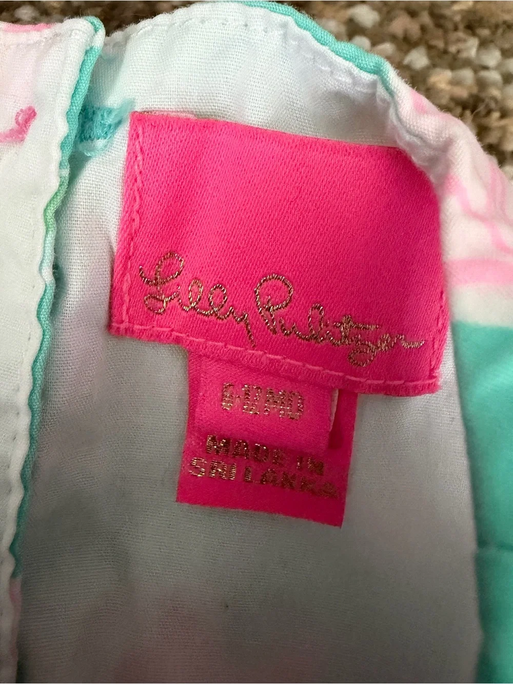 Lilly Pulitzer Pink and Turquoise Floral baby bubble Dress
